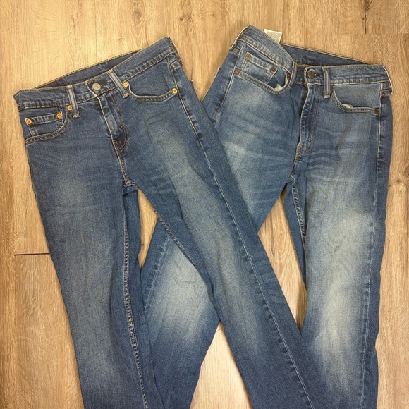 Levi's Other - Lot of 2 Levis 514 Jeans 29x34 Blue Denim Regular Straight Fit Mens Medium Fade
